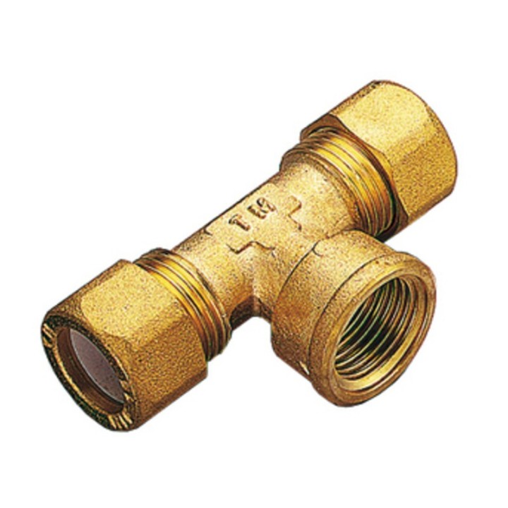 TEE OTTONE DUE BICONI - FEMMINA GAS 14X1/2