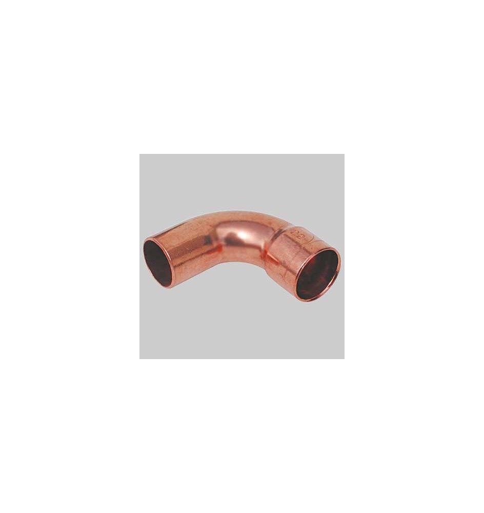 CURVA RAME 90° A SALDARE MASCHIO/FEMMINA - 22 x 22
