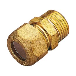 RACCORDO OTTONE DIRITTO BICONO MASCHIO GAS 12X3/8