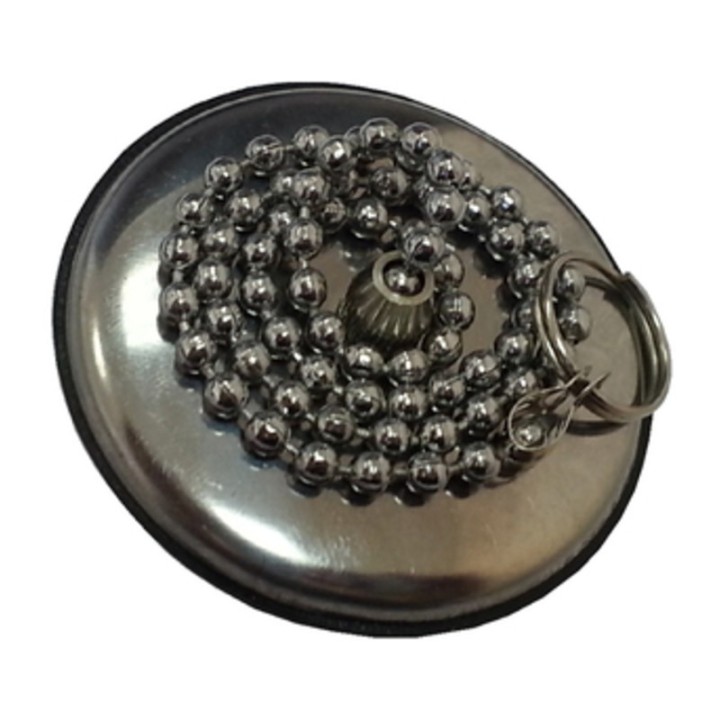 TAPPO P/SANITARI C/PLACCA INOX D 47 MM**