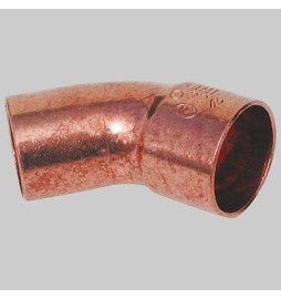 CURVA RAME 45° A SALDARE MASCHIO/FEMMINA - 16 x 16