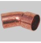CURVA RAME 45° A SALDARE MASCHIO/FEMMINA - 18 x 18