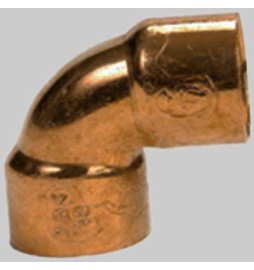 GOMITO RAME 90° A SALDARE F-F PER TUBO GELO - 1"1/8