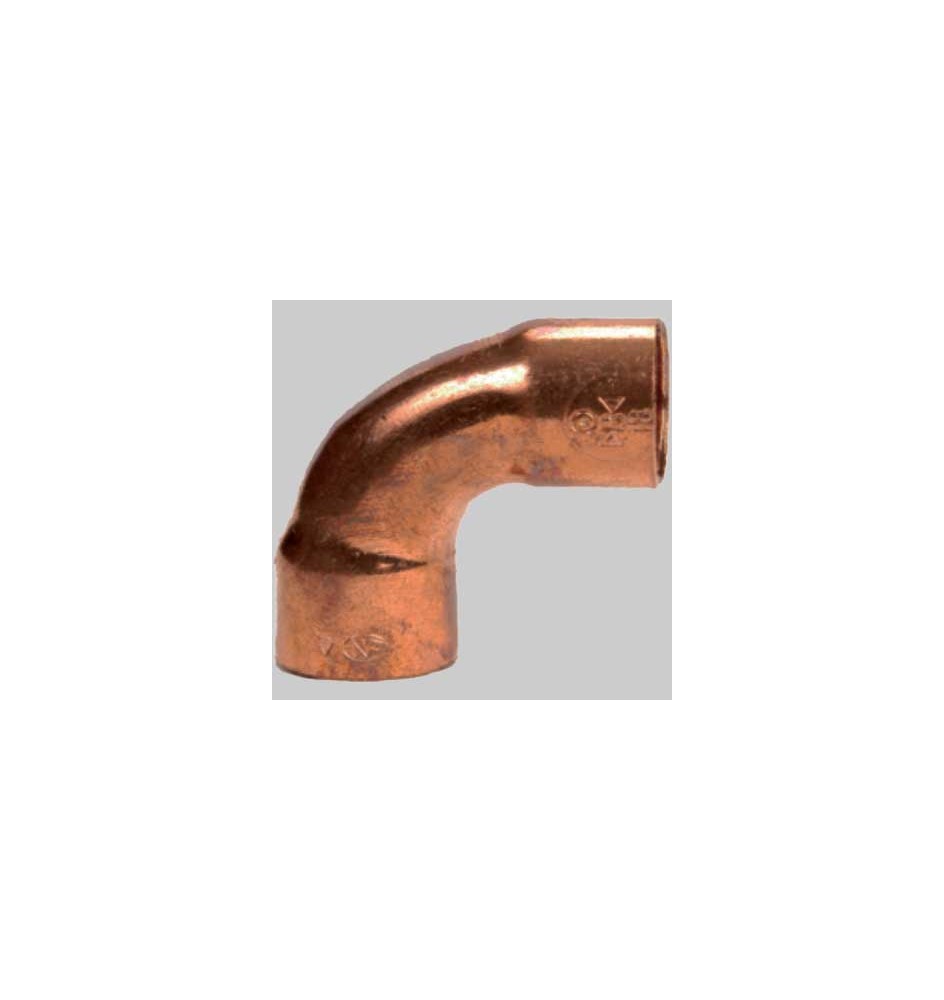 CURVA RAME 90° A SALDARE F-F PER TUBO GELO - 1"1/4 (Ø32)