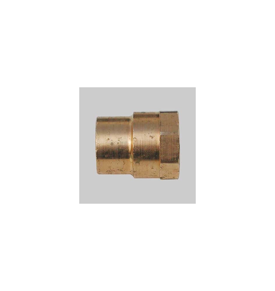 NIPLES BRONZO FILETTATO FEMMINA A SALDARE FEMMINA - 14 x 1/2