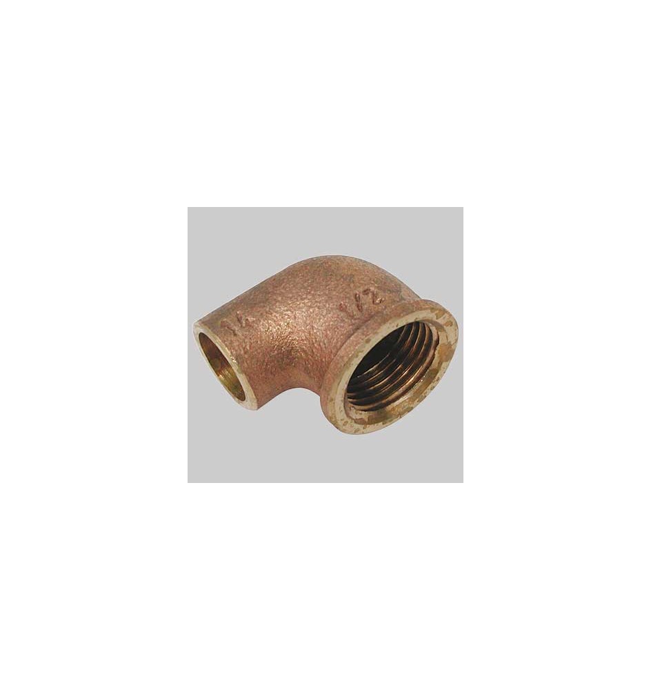 GOMITO BRONZO FILETTATO FEMMINA A SALDARE FEMMINA - 22 x 3/4