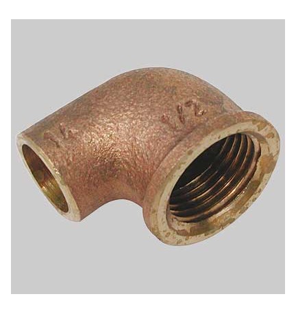 GOMITO BRONZO FILETTATO FEMMINA A SALDARE FEMMINA - 22 x 3/4