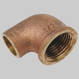 GOMITO BRONZO FILETTATO FEMMINA A SALDARE FEMMINA - 28 x 3/4