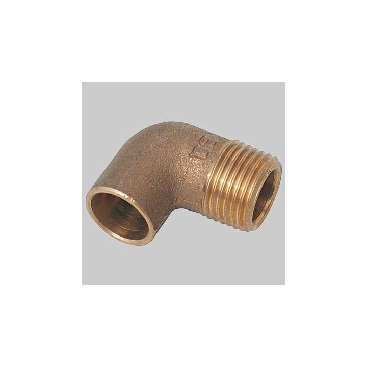 GOMITO BRONZO FILETTATO MASCHIO A SALDARE FEMMINA - 18 x 3/4