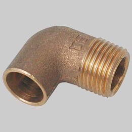 GOMITO BRONZO FILETTATO MASCHIO A SALDARE FEMMINA - 28 x 1"