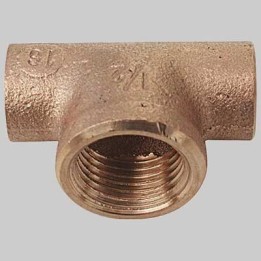 TEE BRONZO FEMMINA A SALDARE FEMMINA - 12 x 1/2 x 12