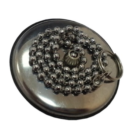 TAPPO P/SANITARI C/PLACCA INOX D 52 MM**
