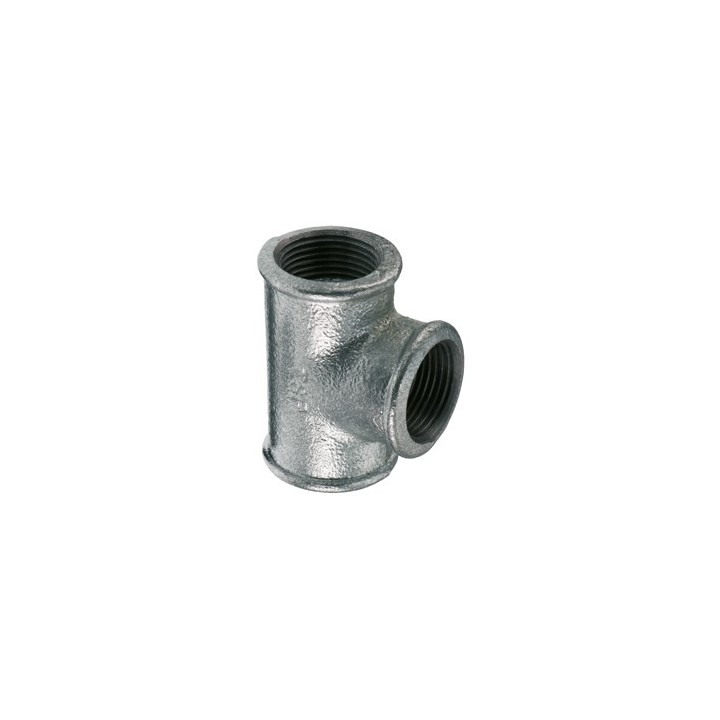 TEE RIDOTTA ZINCATA 1" x 3/4