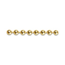 CATENA A PERLINE OTTONE LUCIDO D 3,5 MM