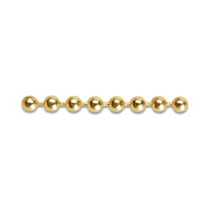 CATENA A PERLINE OTTONE LUCIDO D 4,0 MM