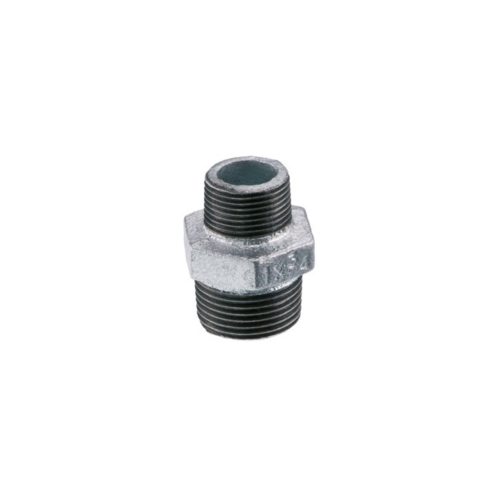 NIPPLE RIDOTTO ZINCATO MM 1" x 1/2