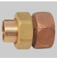 BOCCHETTONE BRONZO DIRITTO 3 PEZZI FILETTATO FEMMINA A SALDARE FEMMINA - 42 x 1"1/2