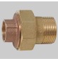 BOCCHETTONE BRONZO A 3 PEZZI DIRITTO FILETTATO MASCHIO A SALDARE FEMMINA - 42 x 1"1/2
