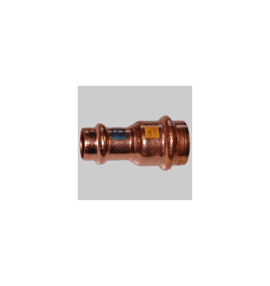 MANICOTTO RAME RIDOTTO A PRESSARE FEMMINA/FEMMINA - 22 x 15