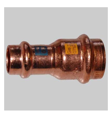 MANICOTTO RAME RIDOTTO A PRESSARE FEMMINA/FEMMINA - 22 x 18