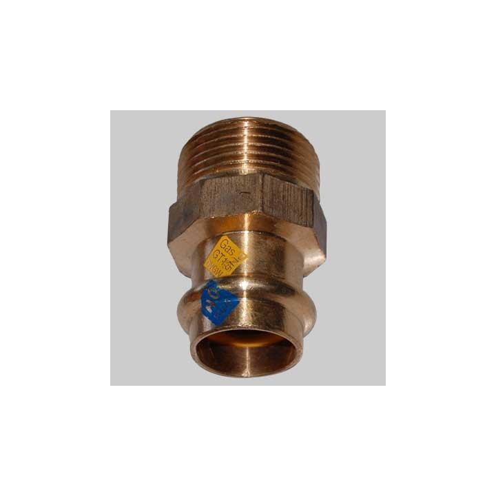 RACCORDO BRONZO DIRITTO MASCHIO A PRESSARE - 12 x 1/2