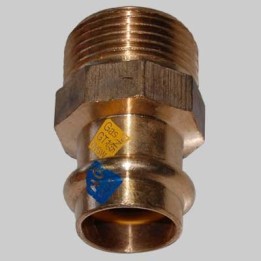 RACCORDO BRONZO DIRITTO MASCHIO A PRESSARE - 28 x 1"1/4