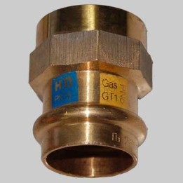 RACCORDO BRONZO DIRITTO FEMMINA A PRESSARE - 15 x 1/2