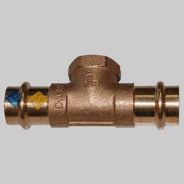 RACCORDO BRONZO TEE FEMMINA A PRESSARE - 18 x 1/2 x 18