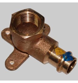 RACCORDO BRONZO GOMITO CON FLANGIA A PRESSARE - 12 x 1/2