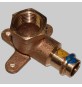 RACCORDO BRONZO GOMITO CON FLANGIA A PRESSARE - 22 x 3/4