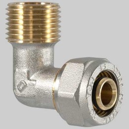 Raccordo a compressione curvo Maschio - 26 x 3/4