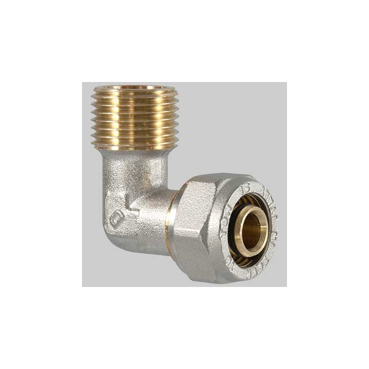 Raccordo a compressione curvo Maschio - 26 x 3/4