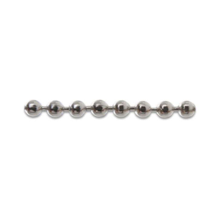 CATENA A PERLINE OTTONE NICHELATO D 4,0 MM