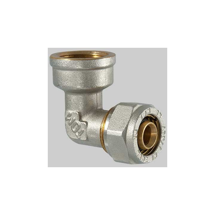 Raccordo a compressione curvo Femmina - 26 x 3/4