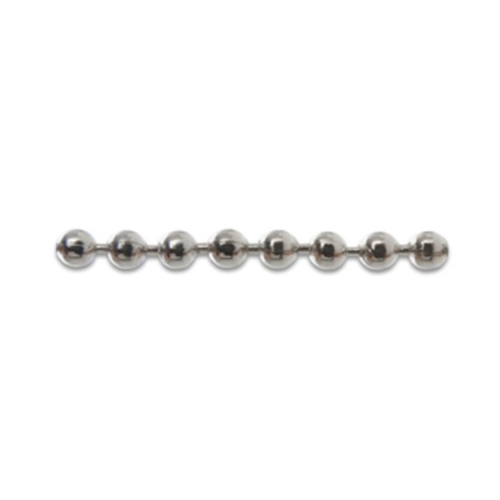 CATENA A PERLINE OTTONE NICHELATO D 3,5 MM