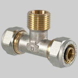 Raccordo a compressione a TEE Maschio - 20 x 1/2 x 20