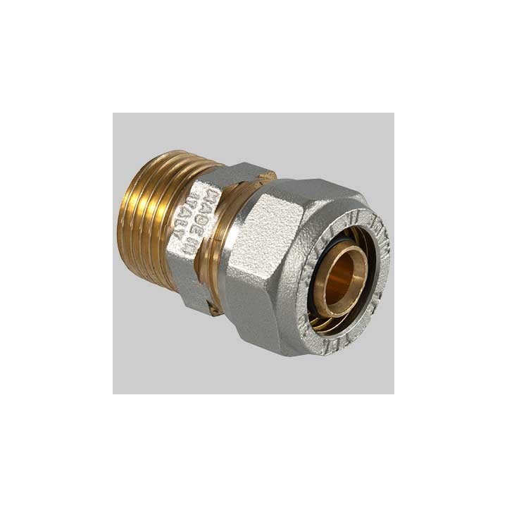 Raccordo a compressione diritto Maschio - 16 x 1/2
