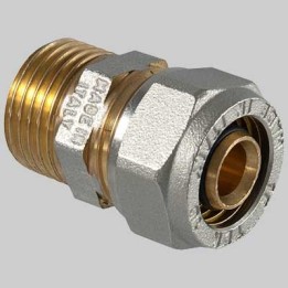 Raccordo a compressione diritto Maschio - 20 x 3/4