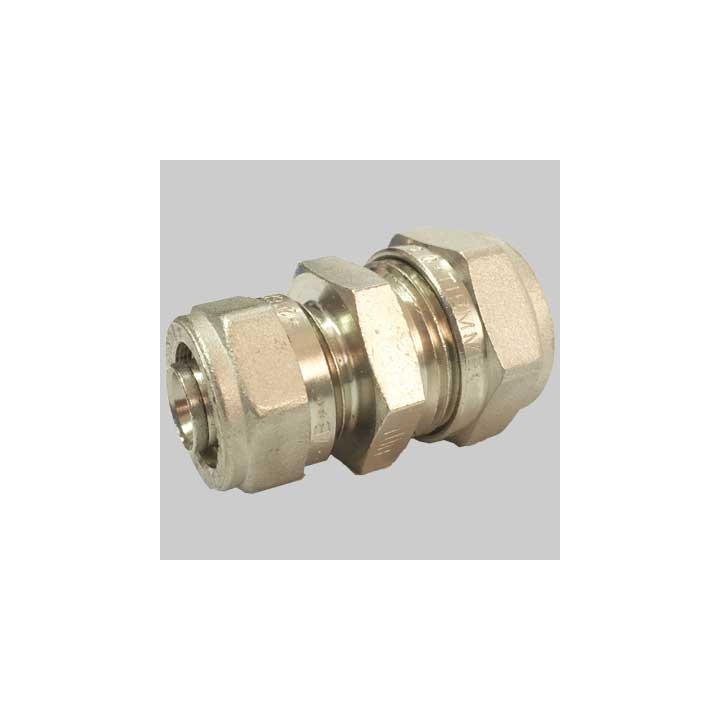 RACCORDO A COMPRESSIONE DIRITTO DOPPIO RIDOTTO TIEMME - 26 x 20