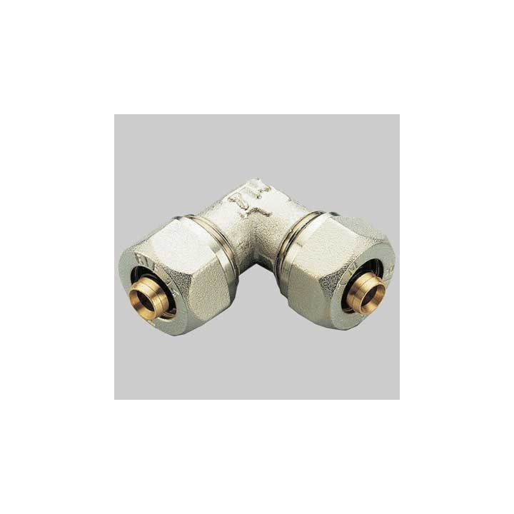 RACCORDO A COMPRESSIONE CURVO DOPPIO TIEMME - 20 x 20