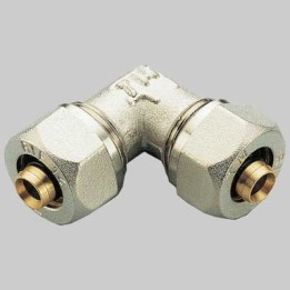 RACCORDO A COMPRESSIONE CURVO DOPPIO TIEMME - 26 x 26