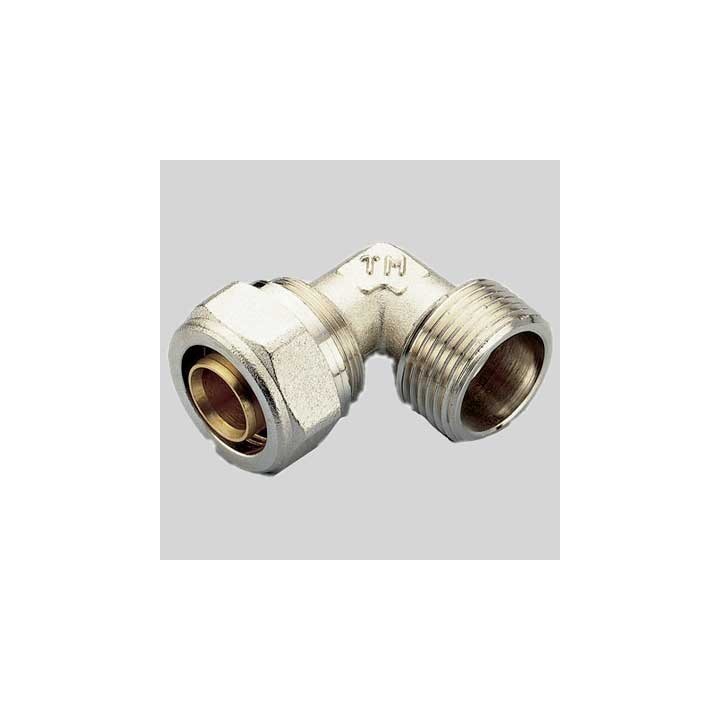 RACCORDO A COMPRESSIONE CURVO MASCHIO TIEMME - 20 x 3/4