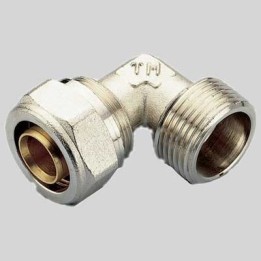 RACCORDO A COMPRESSIONE CURVO MASCHIO TIEMME - 26 x 3/4