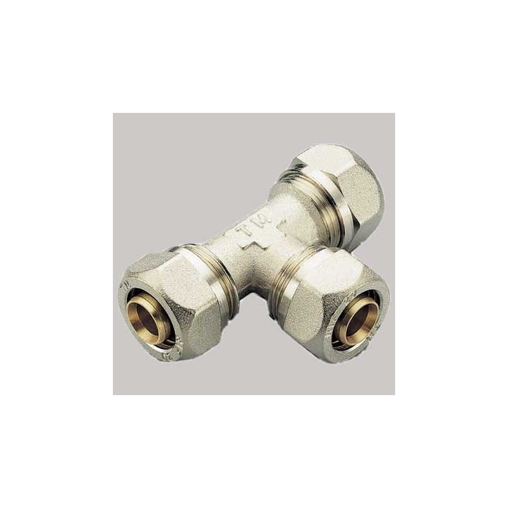 RACCORDO A COMPRESSIONE A TEE TIEMME - 16 x 16 x 16