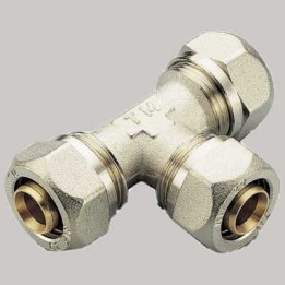 RACCORDO A COMPRESSIONE A TEE TIEMME - 20 x 20 x 20