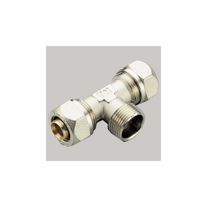 RACCORDO A COMPRESSIONE A TEE MASCHIO TIEMME - 16 x 1/2 x 16