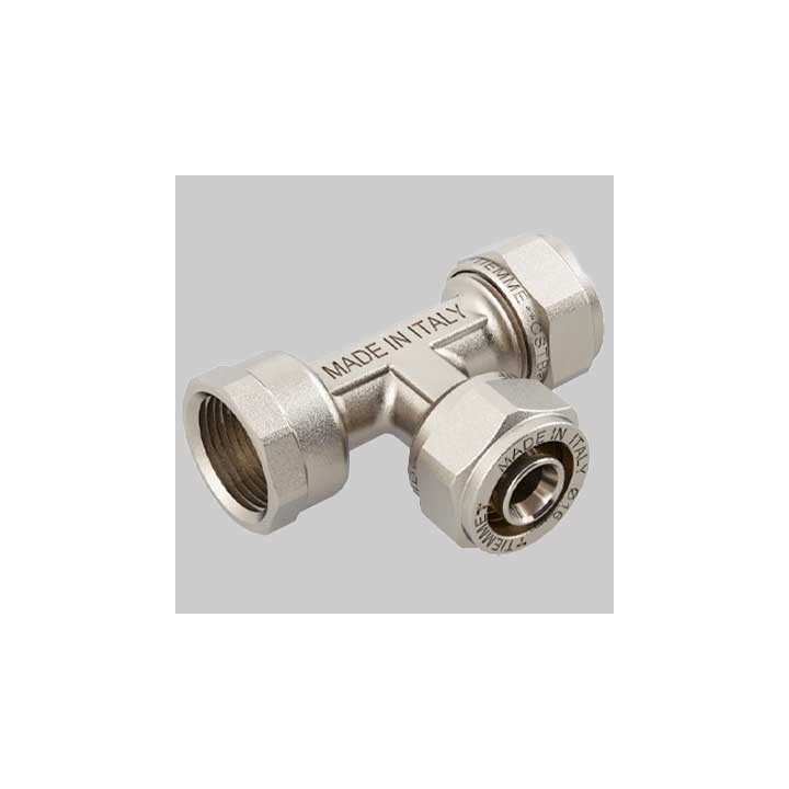 RACCORDO A COMPRESSIONE A T LATERALE FEMMINA - 16x16x1/2