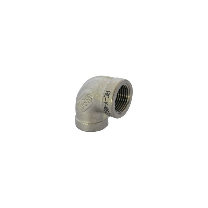 GOMITO A 90° FF ACCIAIO INOX 1/2"
