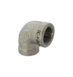 GOMITO A 90° FF ACCIAIO INOX 1"