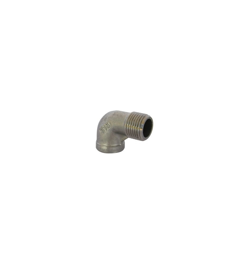GOMITO A 90° MF ACCIAIO INOX 3/8"